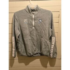 Nike Fleece Pullover Mens L Quarter Zip UNC Tar Heels Gray Embroidered